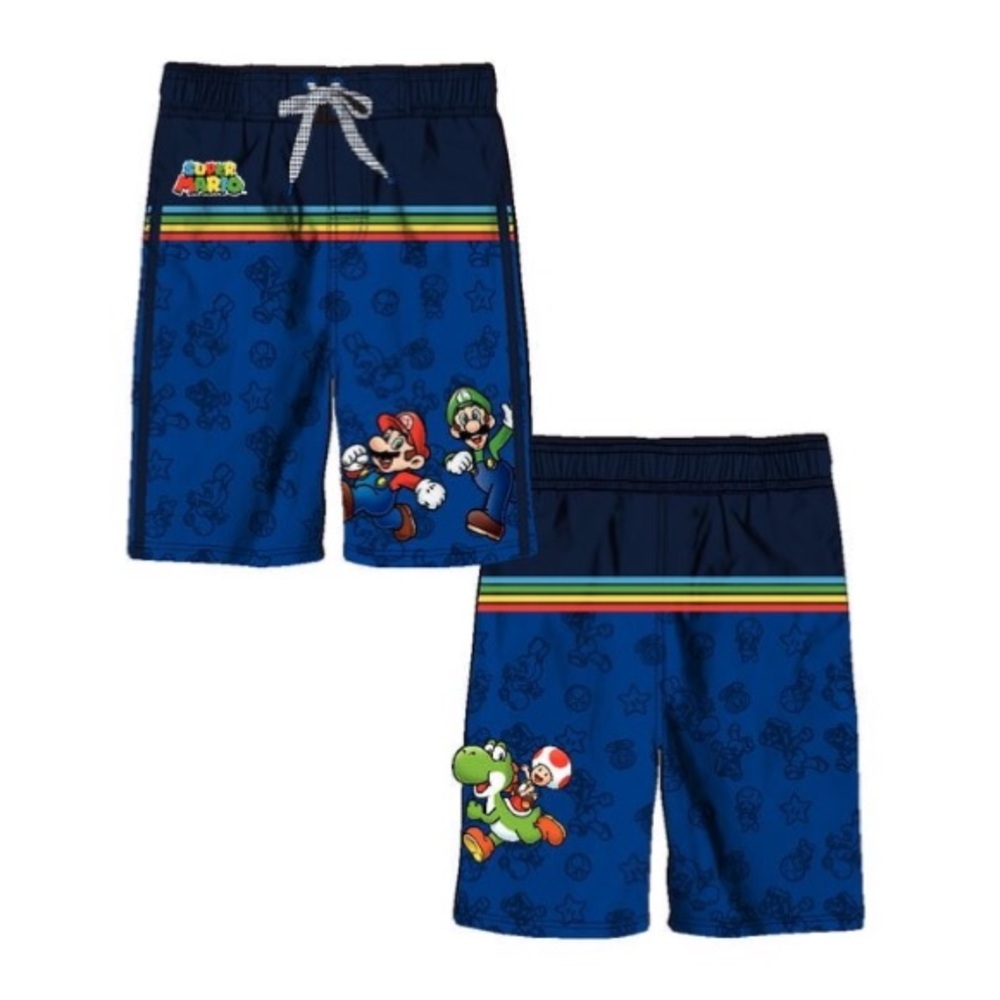 NWT Super Mario Nintendo Toddler Board Shorts, Size 2T